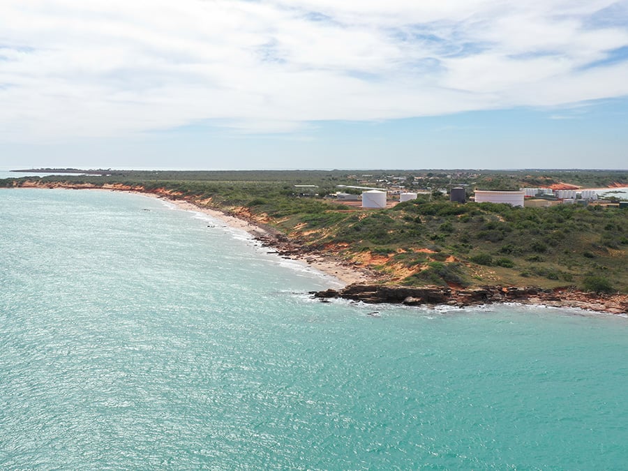 Aerial of Entrance Point Broome 2019 - source Lotterywest