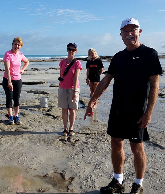 Dinosaur track researcher Sarah Gray in Broome